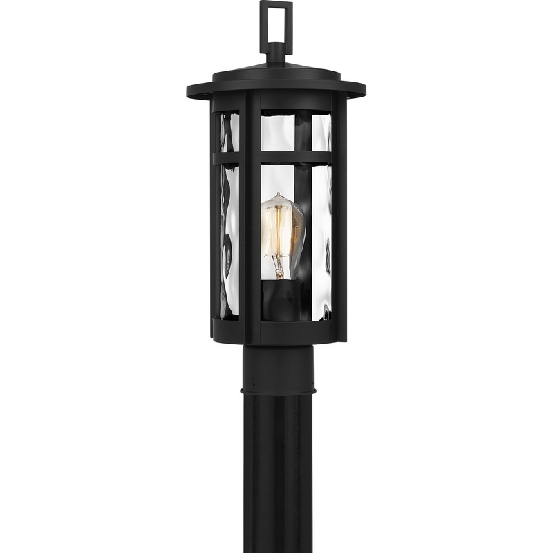 Quoizel UMA9008MBK Uma One Light Outdoor Post Mount, Matte Black (Discontinued)