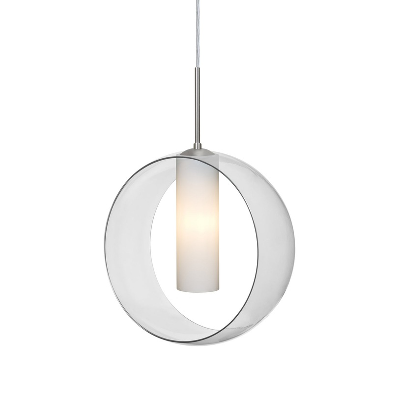 Besa 1JT-PLATOCL-LED-SN Plato One Light Pendant Satin Nickel