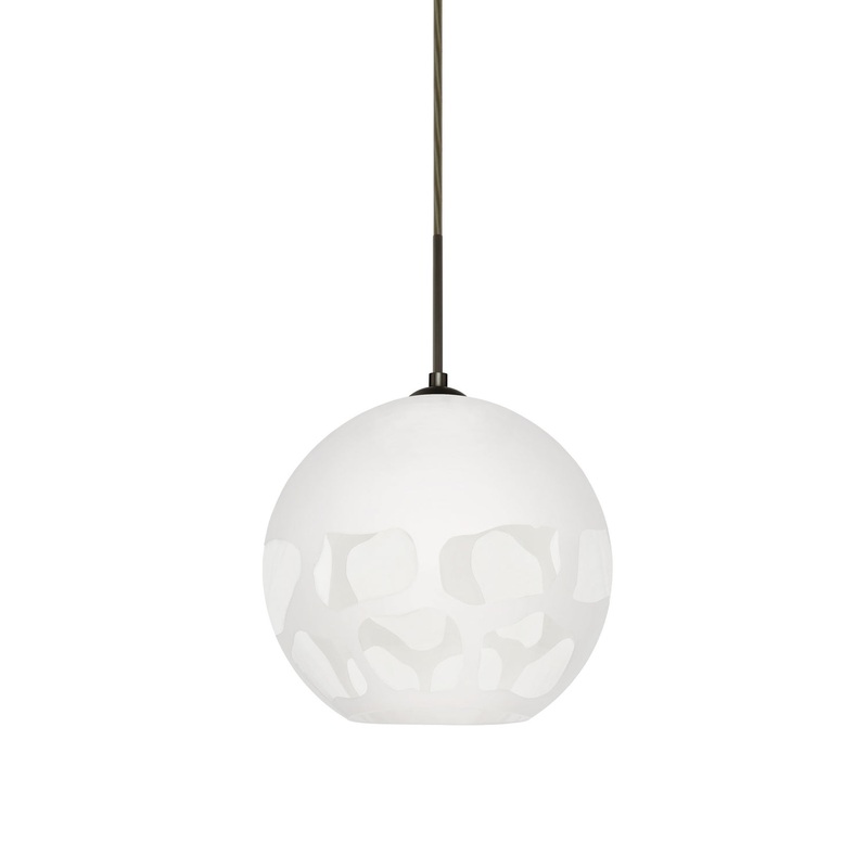 Besa 1JT-ROCKYWH-LED-BR Rocky One Light Pendant Bronze