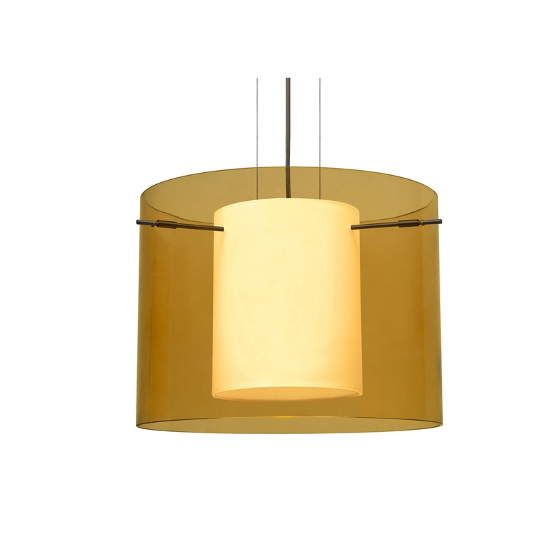 Besa 1KG-G00707-LED-BR Pahu One Light Pendant Bronze