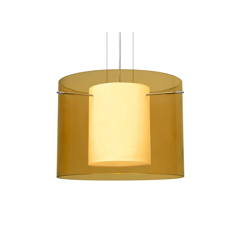 Besa 1KG-G00707-SN Pahu One Light Pendant Satin Nickel