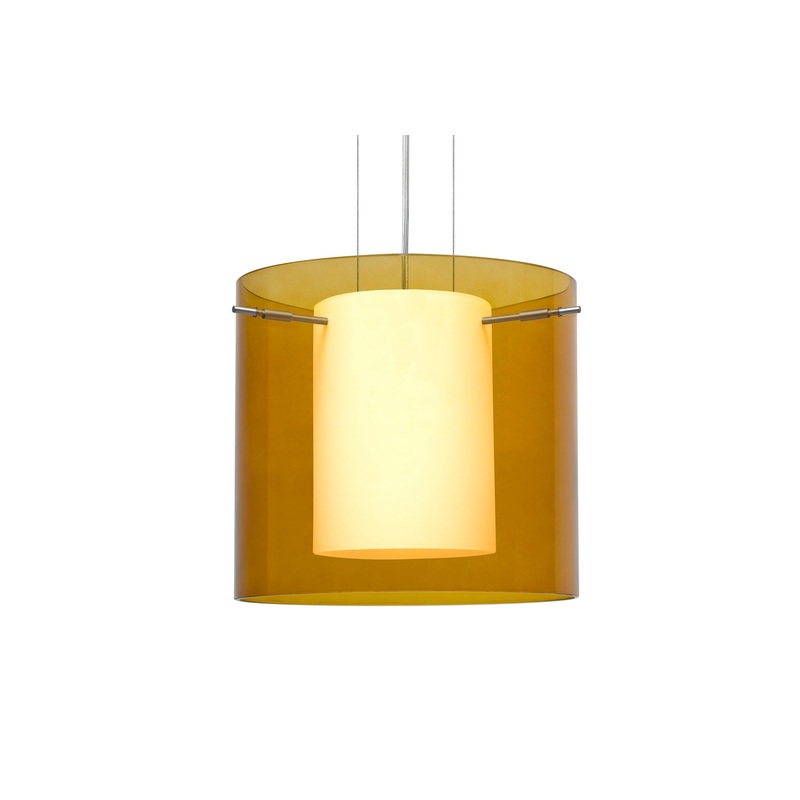 Besa 1KG-G18407-LED-SN Pahu One Light Pendant Satin Nickel