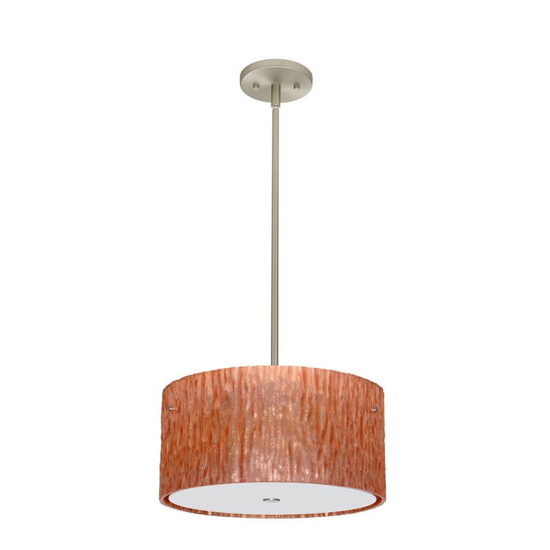 Besa 1KT-4008CS-LED-SN Tamburo Three Light Pendant Satin Nickel (Discontinued)