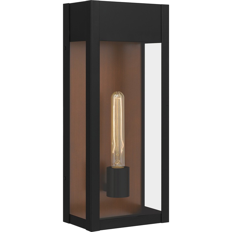 Quoizel MAE8408MBK Maren One Light Outdoor Wall Mount, Matte Black