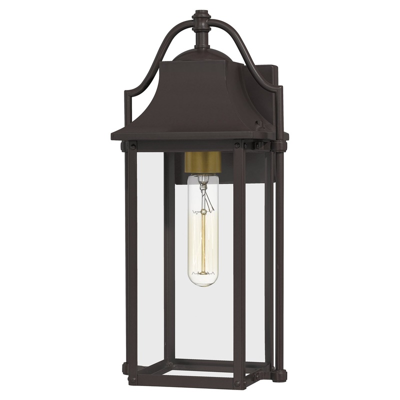 Quoizel MAN8407WT Manning One Light Outdoor Wall Mount, Western Bronze