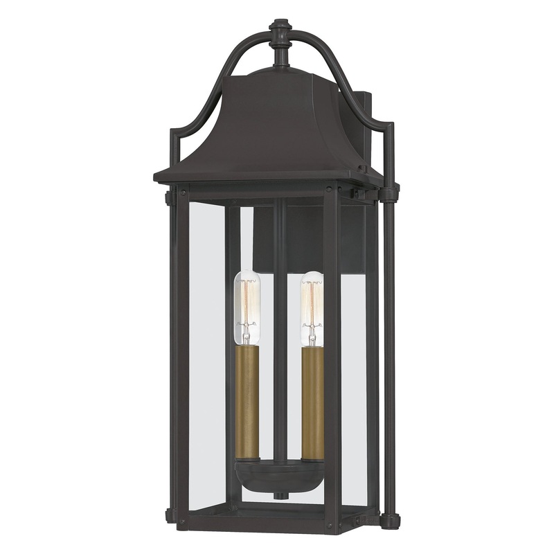 Quoizel MAN8409WT Manning Two Light Outdoor Wall Mount, Western Bronze