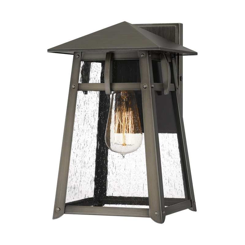 Quoizel MRL8407BBR Merle One Light Outdoor Wall Mount, Burnished Bronze