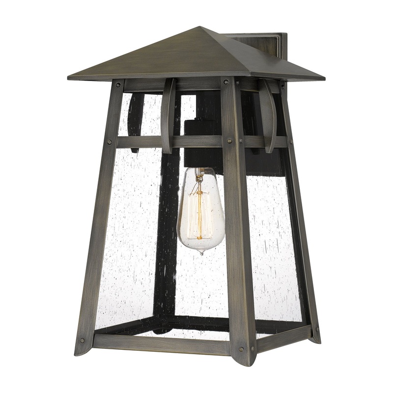 Quoizel MRL8409BBR Merle One Light Outdoor Wall Mount, Burnished Bronze (Discontinued)