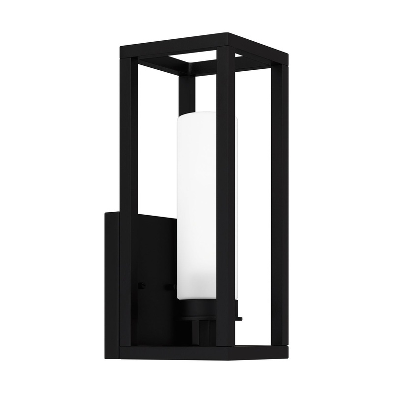 Quoizel NEV8405MBK Neville One Light Outdoor Lantern, Matte Black