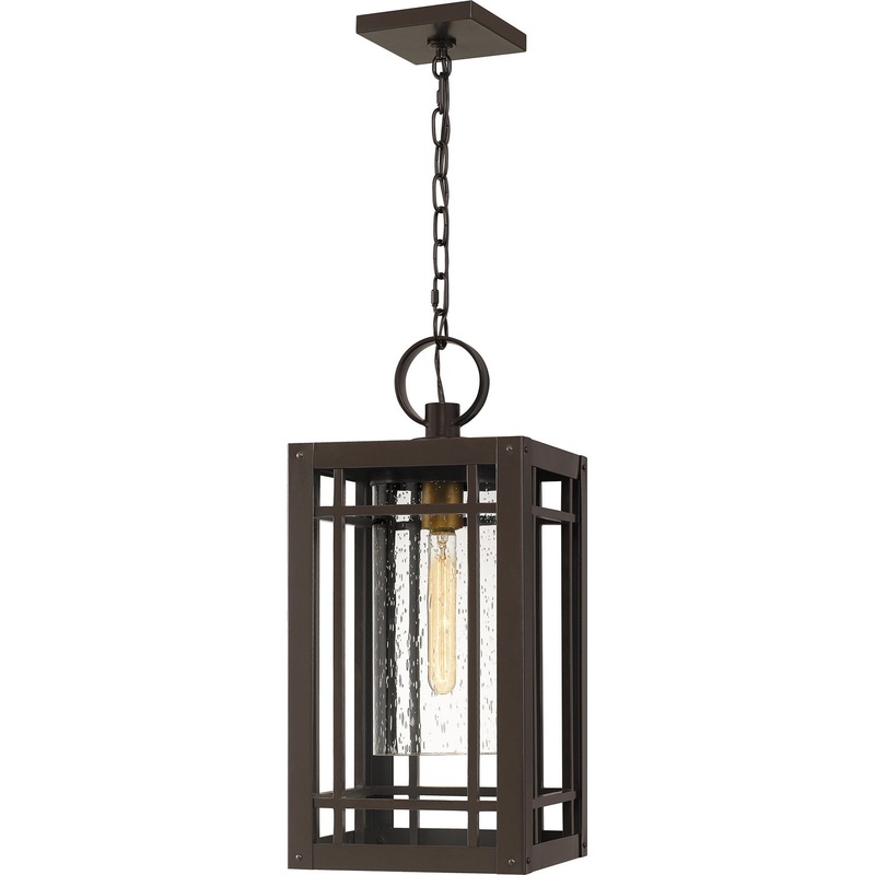 Quoizel PLH1910WT Pelham One Light Outdoor Hanging Lantern, Western Bronze