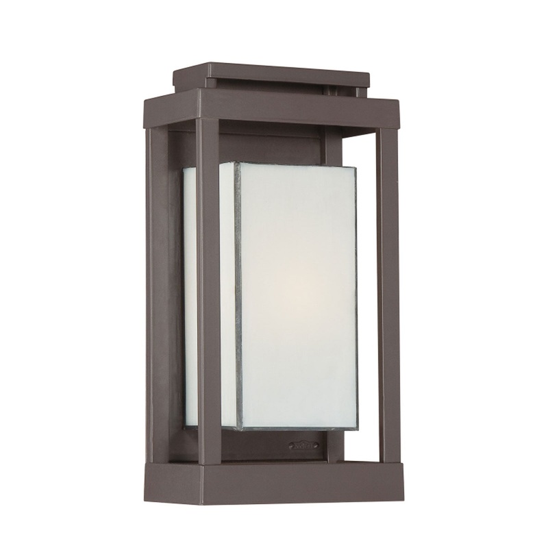 Quoizel PWL8307WT Powell One Light Outdoor Wall Lantern, Western Bronze