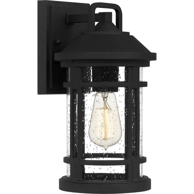 Quoizel QUY8407EK Quincy One Light Outdoor Wall Mount, Earth Black (Discontinued)