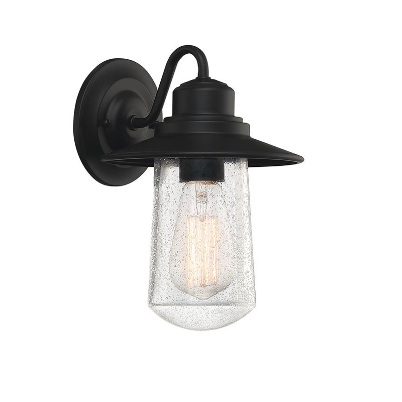 Quoizel RAD8407MBK Radford One Light Outdoor Wall Lantern, Matte Black