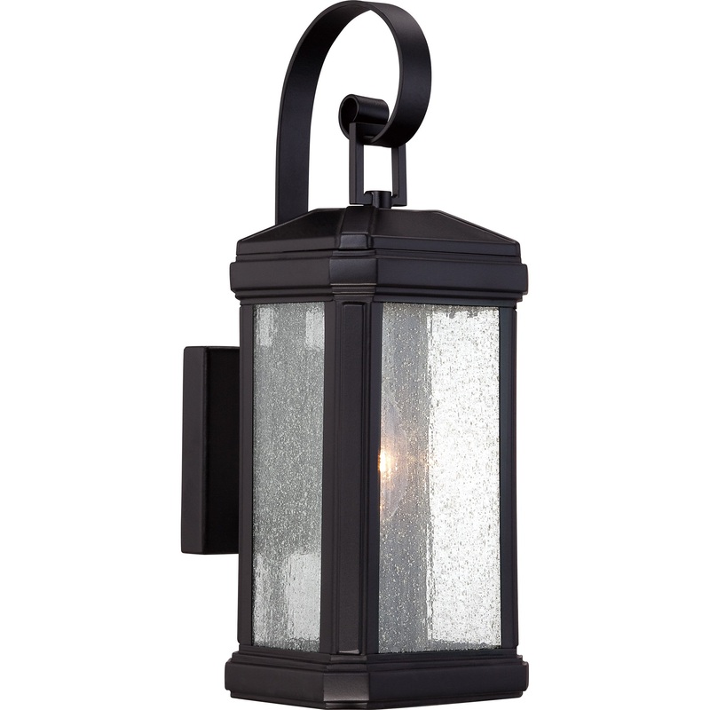 Quoizel TML8405K Trumbull One Light Outdoor Wall Lantern, Mystic Black