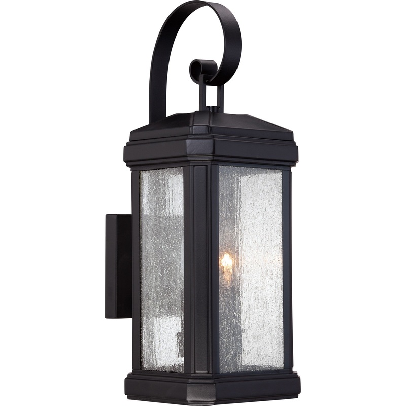 Quoizel TML8407K Trumbull Two Light Outdoor Wall Lantern, Mystic Black