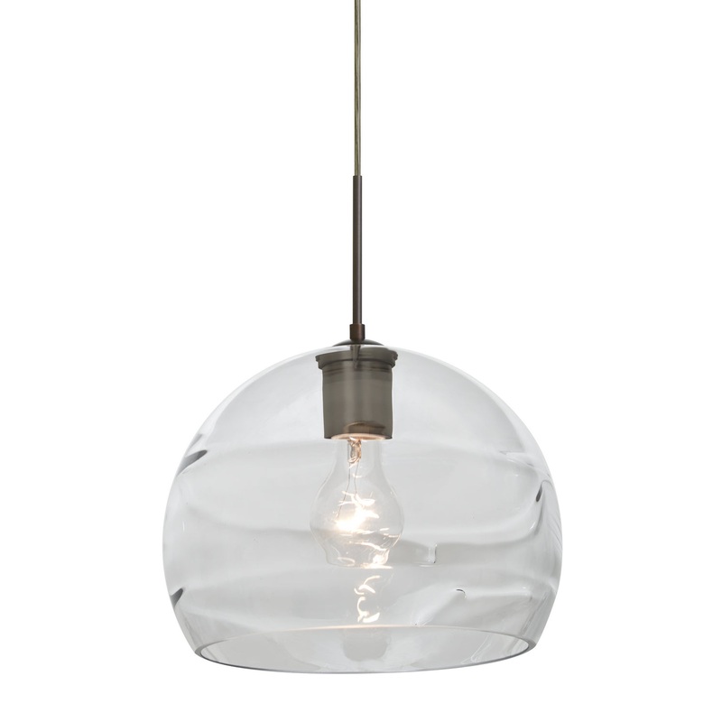 Besa 1JT-SPIR10CL-BR Spirit One Light Pendant Bronze
