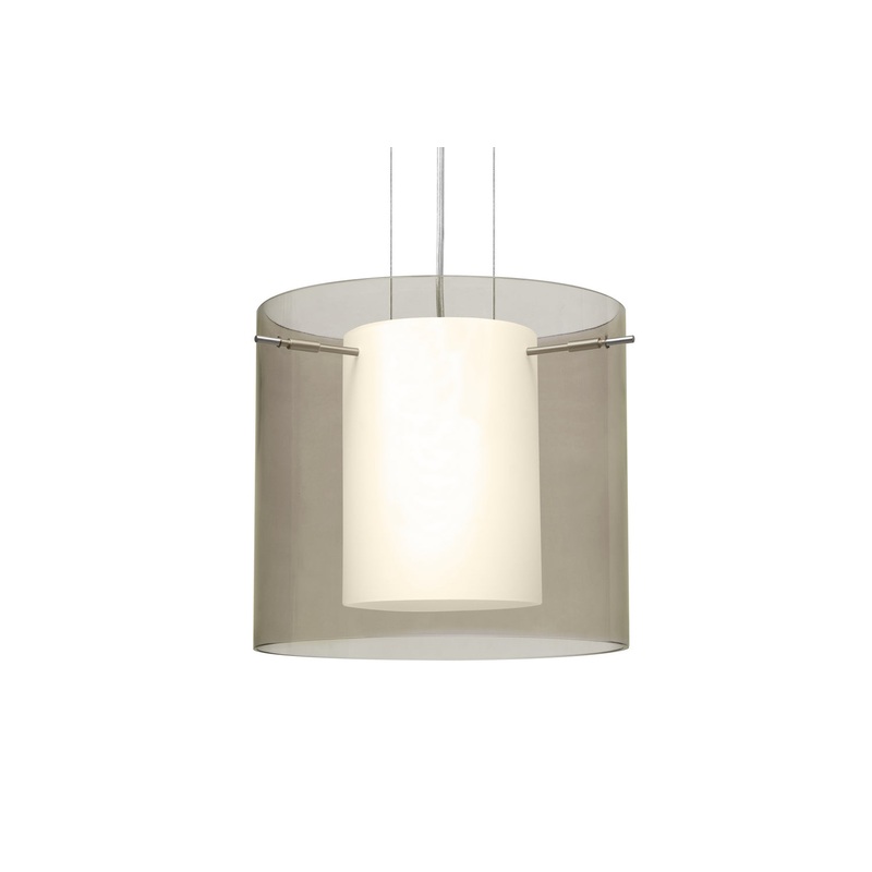 Besa 1KG-S18407-LED-SN Pahu One Light Pendant Satin Nickel