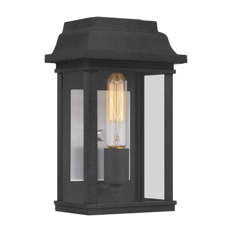 Quoizel BERK8407MB Berkley One Light Outdoor Wall Mount, Mottled Black (Discontinued)