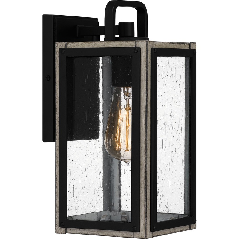 Quoizel BRAM8405MBK Bramshaw One Light Outdoor Wall Mount, Matte Black