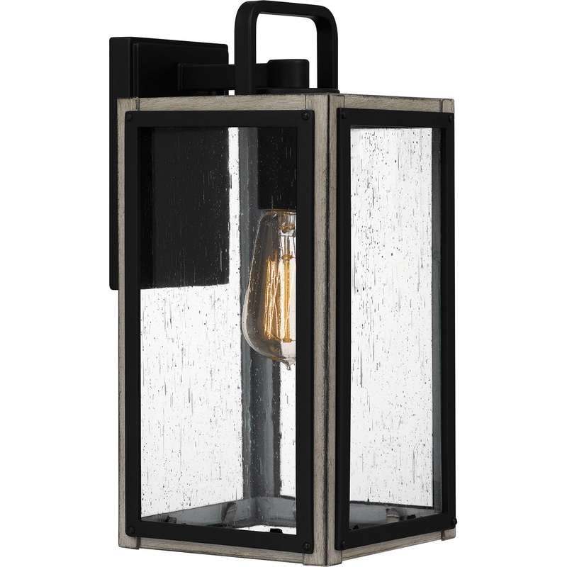 Quoizel BRAM8406MBK Bramshaw One Light Outdoor Wall Mount, Matte Black