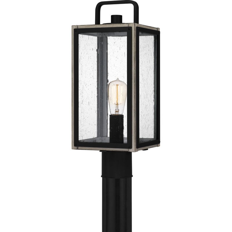 Quoizel BRAM9007MBK Bramshaw One Light Outdoor Post Mount, Matte Black