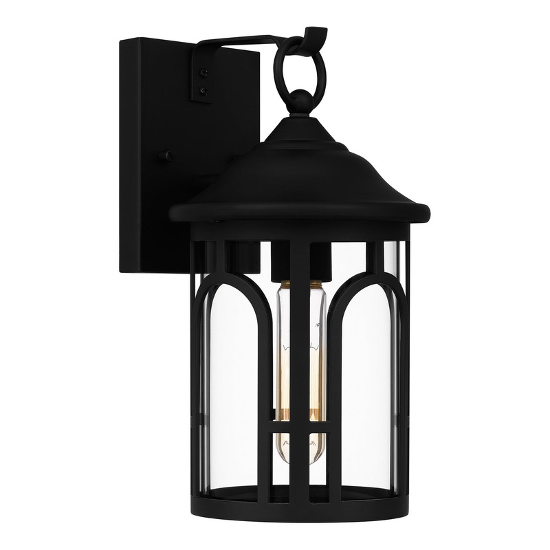 Quoizel BRM8406MBK Brampton One Light Outdoor Wall Mount, Matte Black