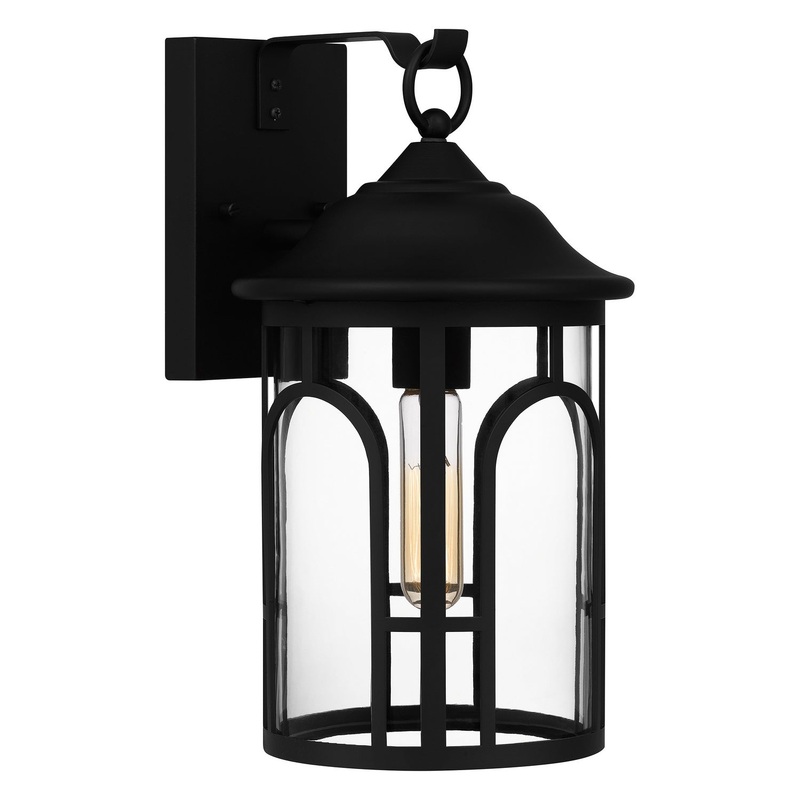 Quoizel BRM8408MBK Brampton One Light Outdoor Wall Mount, Matte Black