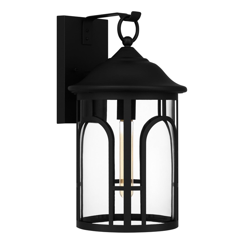 Quoizel BRM8409MBK Brampton One Light Outdoor Wall Mount, Matte Black