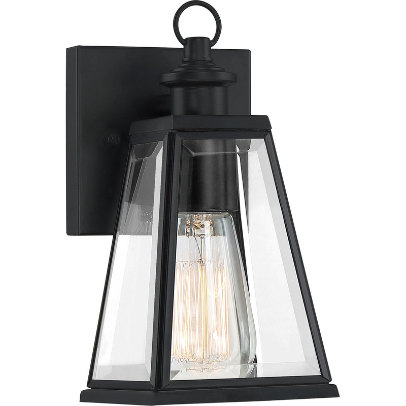 Quoizel PAX8305MBK Paxton One Light Outdoor Wall Lantern, Matte Black