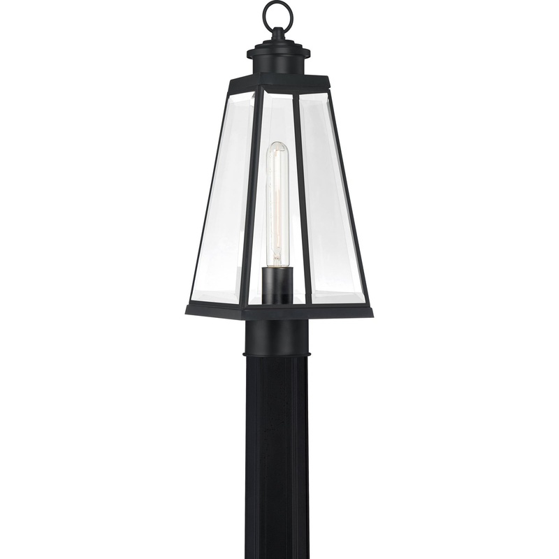 Quoizel PAX9007MBK Paxton One Light Outdoor Post Mount, Matte Black