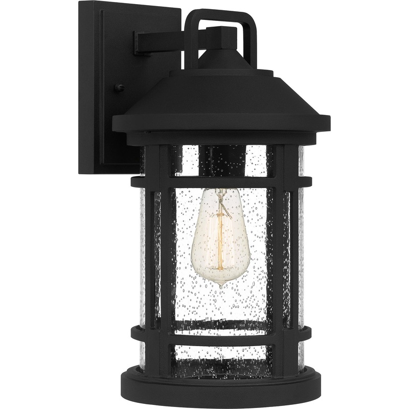 Quoizel QUY8409EK Quincy One Light Outdoor Wall Mount, Earth Black (Discontinued)