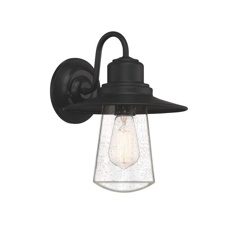 Quoizel RAD8410MBK Radford One Light Outdoor Wall Lantern, Matte Black