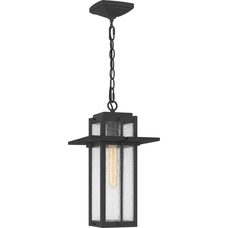 Quoizel RDL1909MB Randall One Light Outdoor Hanging Lantern, Mottled Black (Discontinued)