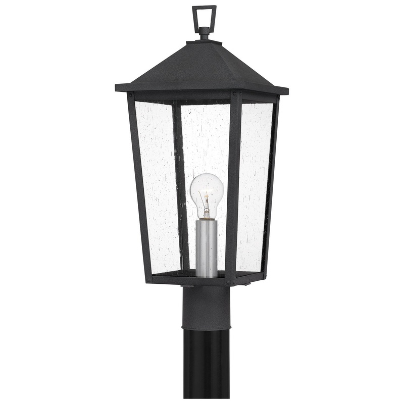 Quoizel STNL9009MB Stoneleigh One Light Outdoor Post Mount, Mottled Black