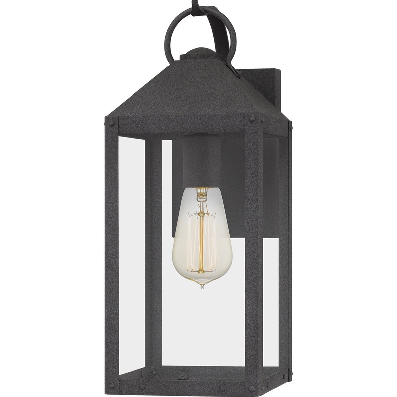 Quoizel TPE8406MB Thorpe One Light Outdoor Wall Mount, Mottled Black