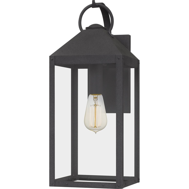Quoizel TPE8408MB Thorpe One Light Outdoor Wall Mount, Mottled Black