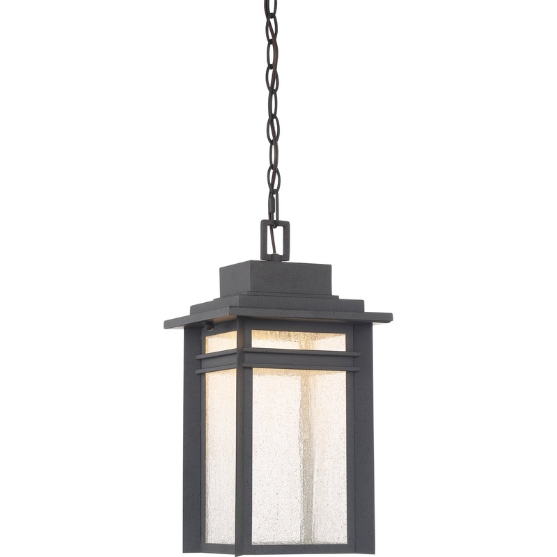 Quoizel BEC1909SBK Beacon LED Outdoor Hanging Lantern, Stone Black