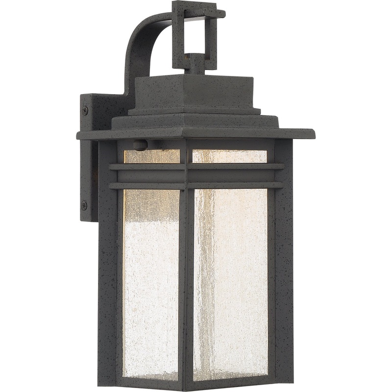 Quoizel BEC8406SBK Beacon LED Outdoor Wall Lantern, Stone Black