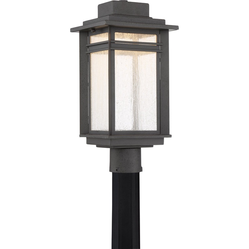 Quoizel BEC9009SBK Beacon LED Outdoor Post Mount, Stone Black
