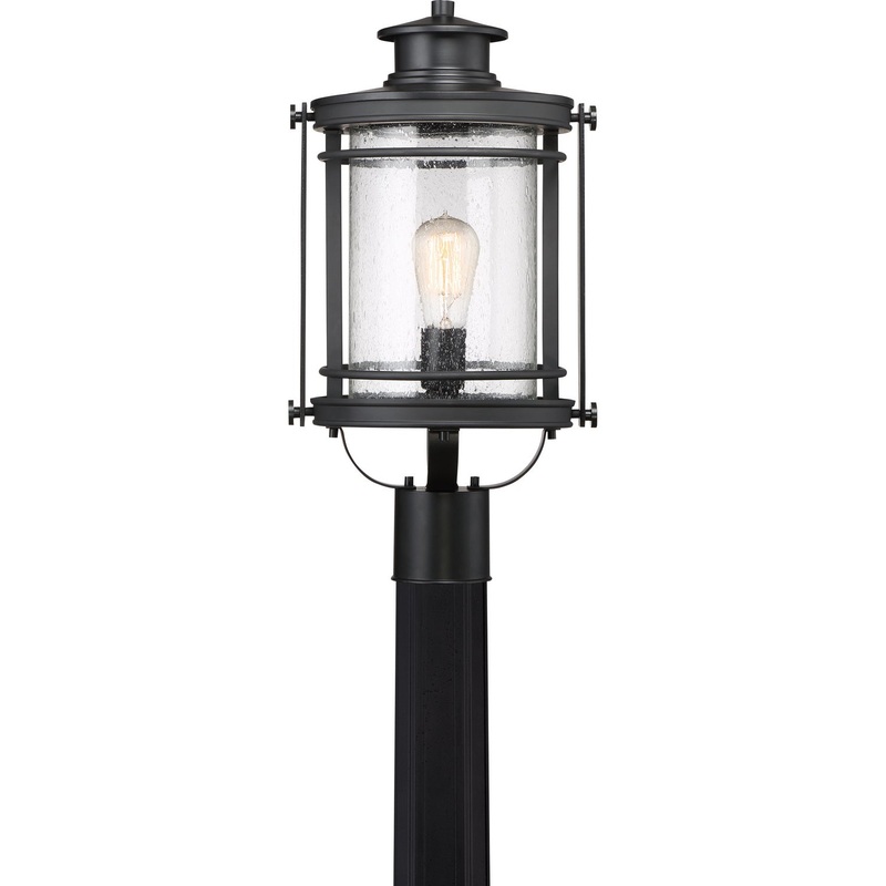 Quoizel BKR9010K Booker One Light Outdoor Post Mount, Mystic Black