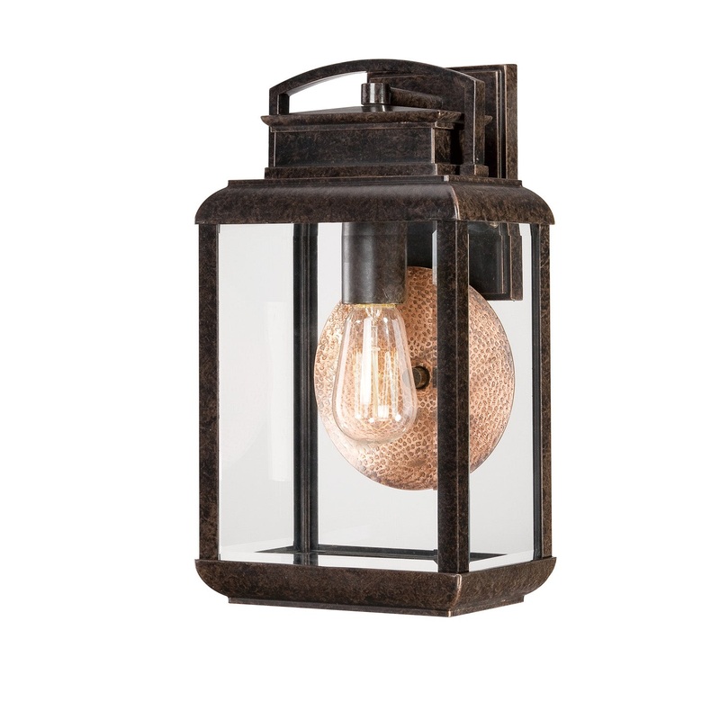 Quoizel BRN8408IB Byron One Light Outdoor Wall Lantern, Imperial Bronze