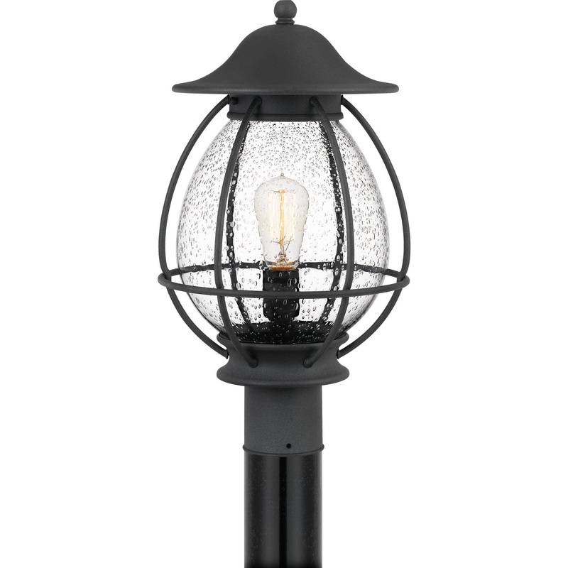Quoizel BST9011MB Boston One Light Outdoor Post Mount, Mottled Black (Discontinued)