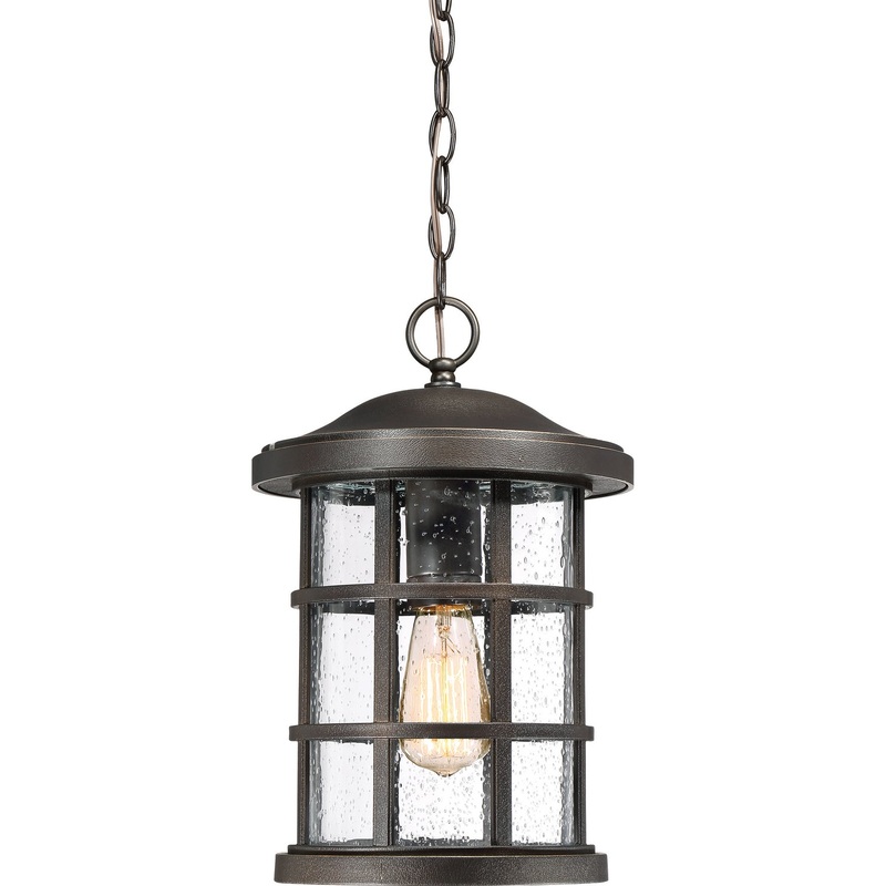 Quoizel CSE1910PN Crusade One Light Outdoor Hanging Lantern, Palladian Bronze
