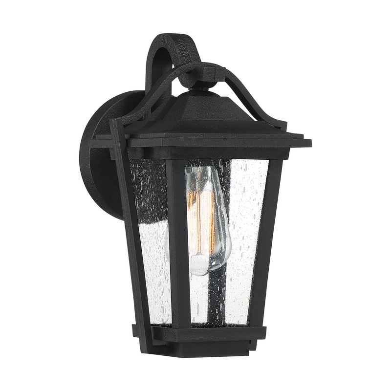 Quoizel DRS8407EK Darius One Light Outdoor Wall Lantern, Earth Black