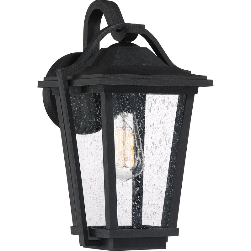 Quoizel DRS8409EK Darius One Light Outdoor Wall Lantern, Earth Black