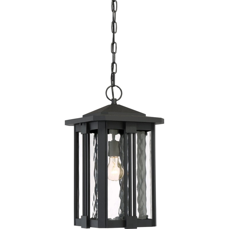 Quoizel EVG1911EK Everglade One Light Outdoor Hanging Lantern, Earth Black (Discontinued)