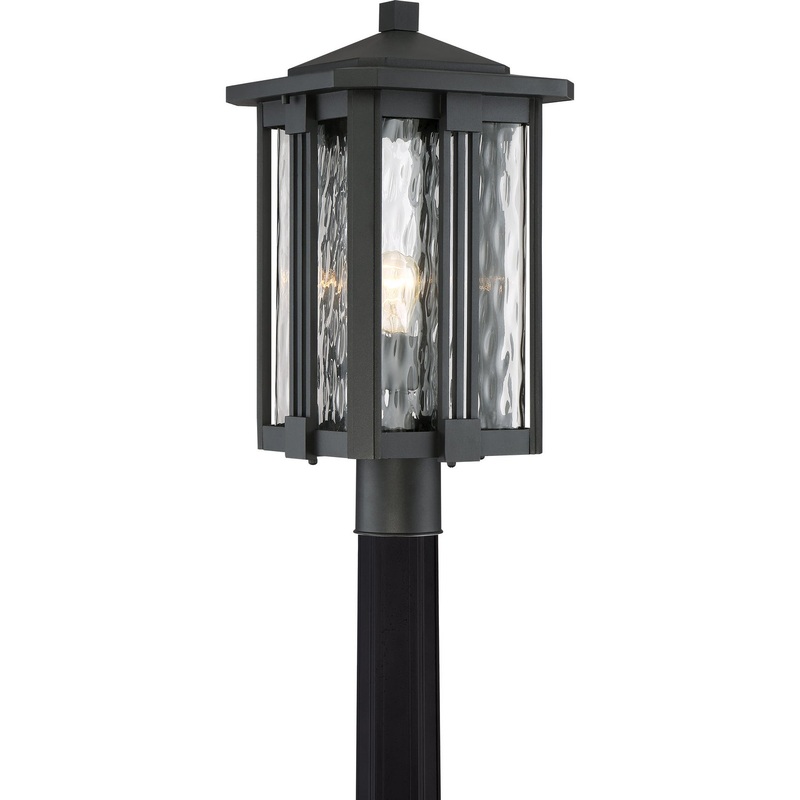 Quoizel EVG9011EK Everglade One Light Outdoor Post Mount, Earth Black (Discontinued)