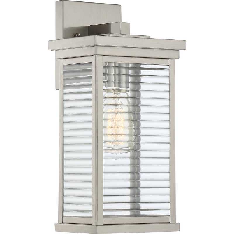 Quoizel GAR8407SS Gardner One Light Outdoor Wall Lantern, Stainless Steel