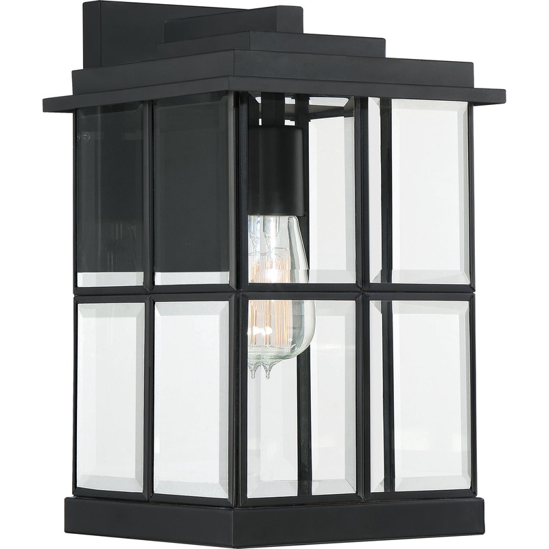Quoizel MGN8408MBK Mulligan One Light Outdoor Wall Lantern, Matte Black