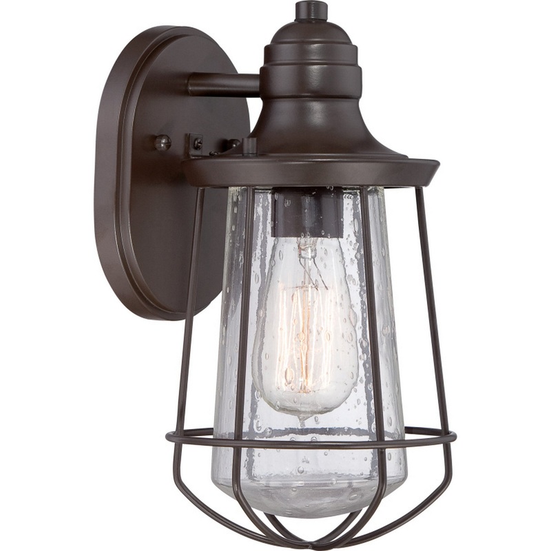 Quoizel MRE8406WT Marine One Light Outdoor Wall Lantern, Western Bronze (Discontinued)